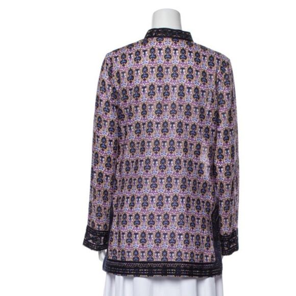 Tory Burch Printed Vneck Tunic Size 0 - Picture 3 of 6